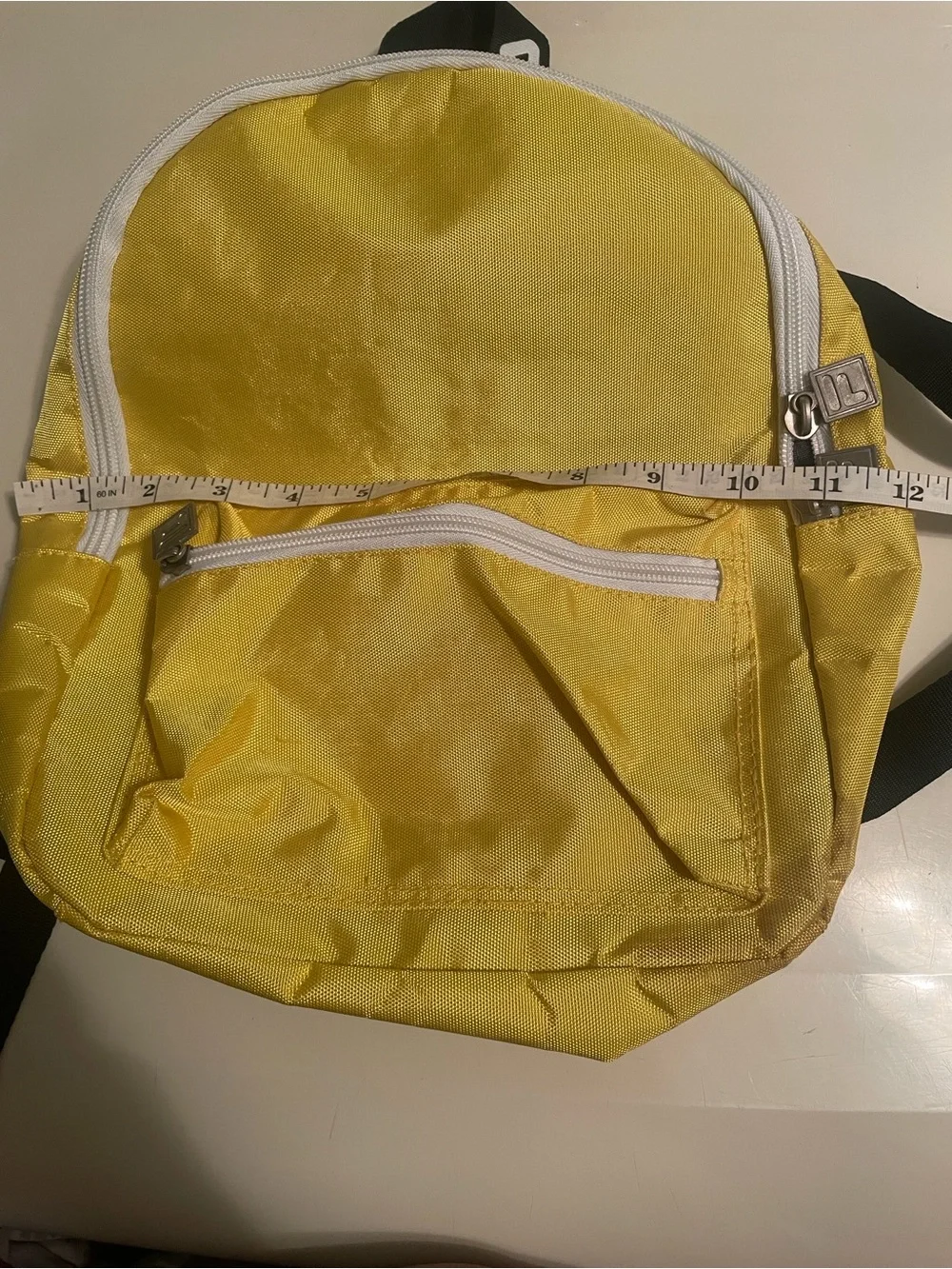 FILS Yellow Men's Backpack with White Zippers